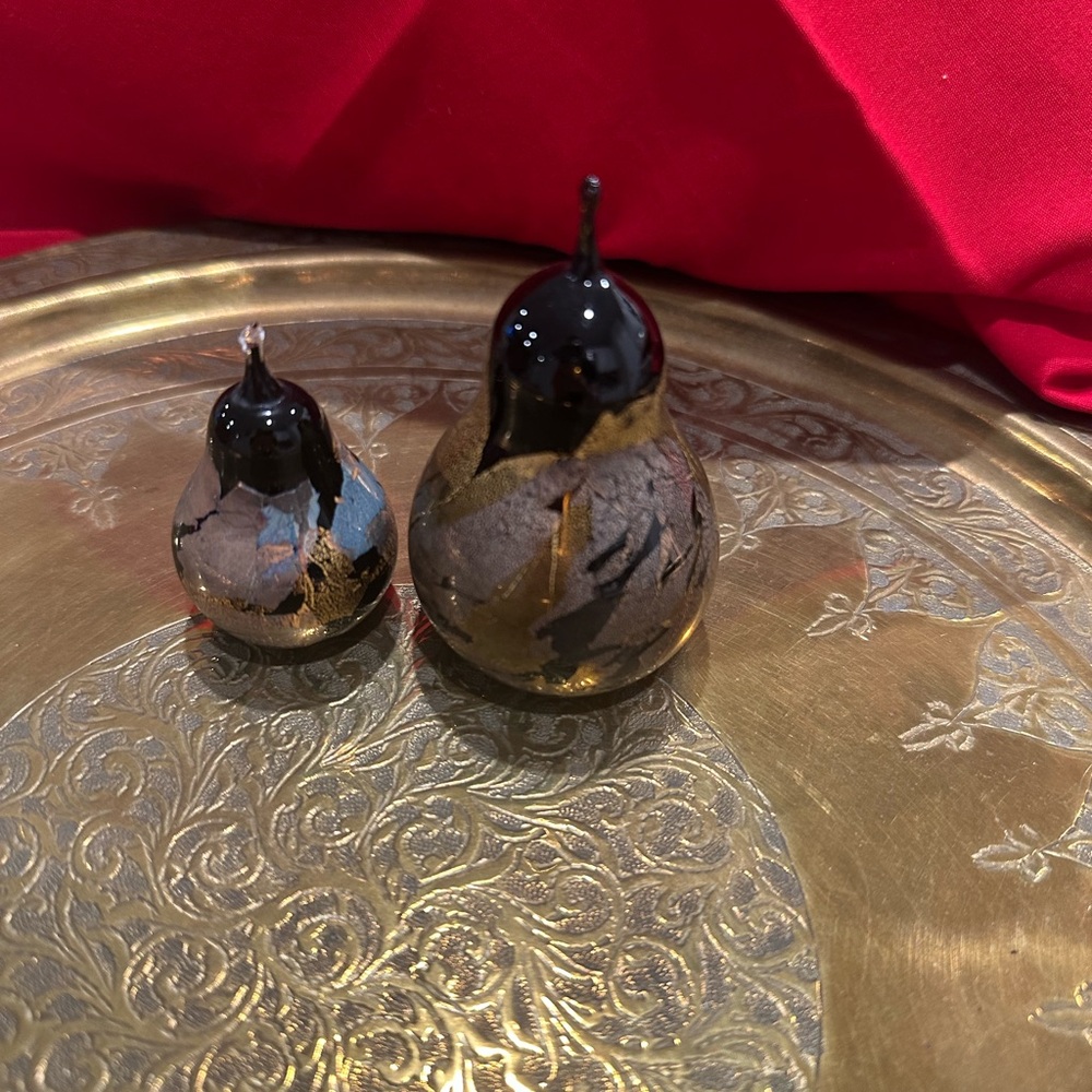Vintage Murano art Decorative Pear Set